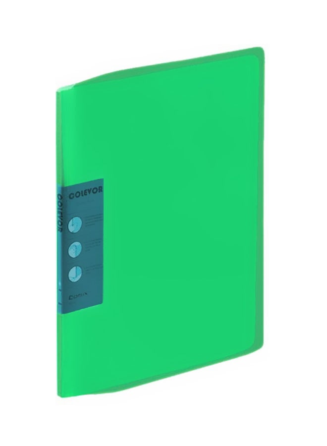 كوميكس حافظة ملفات كولفور شفافة على شكل كتاب أخضر