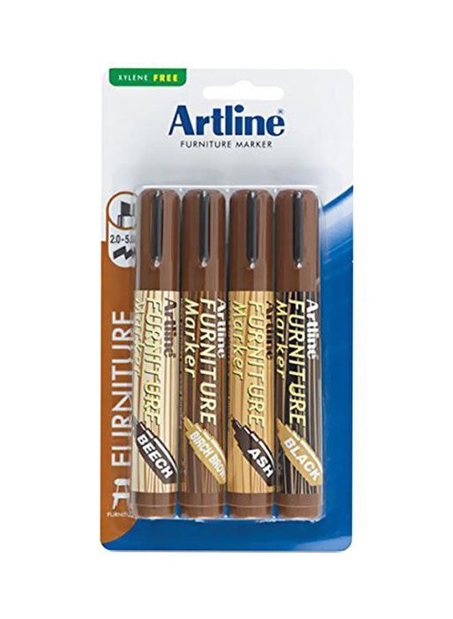 Artline - 4-Piece Furniture Marker Beech/Ash/Black - Image 1