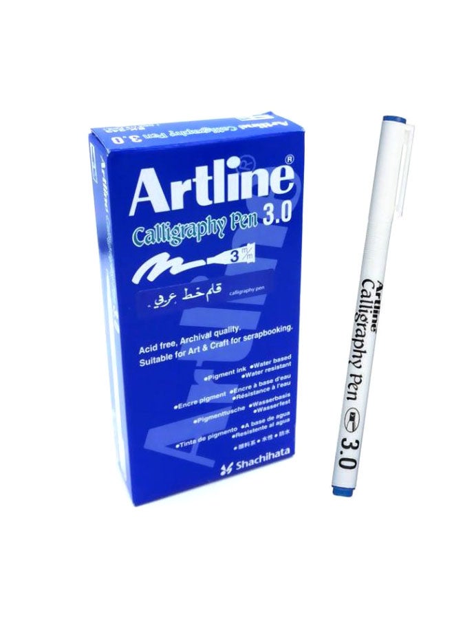 12-Piece Calligraphy Pen Blue/White