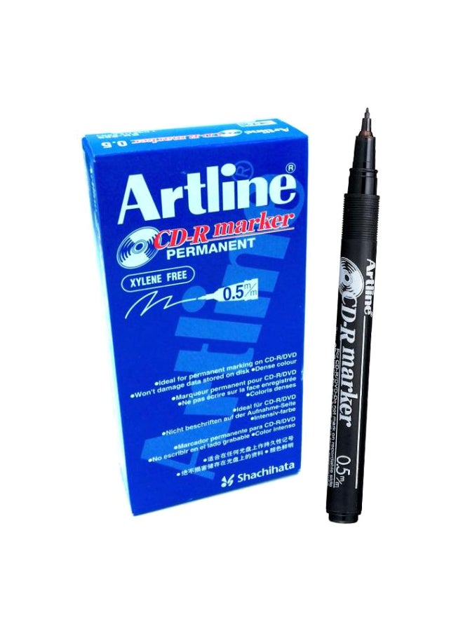 Artline - 12-Piece CD-R DVD-R Permanent Markers Black - Image 1
