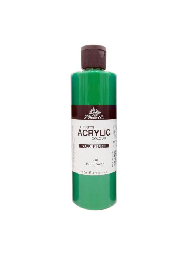 Phoenix Value Series Artist's Acrylic Colour 538 Permt Green