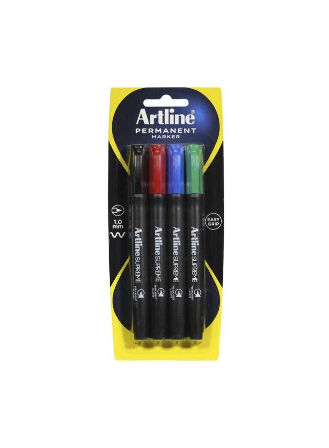 Artline - 4-Piece Permanent Marker Black/Green/Red - Image 1