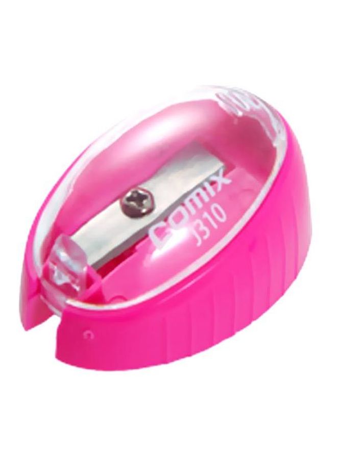 كوميكس مبراة قلم رصاص على شكل خنفساء من 12 قطعة الوردي/الشفاف