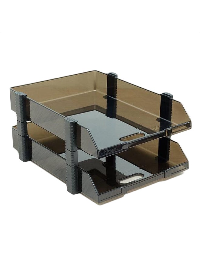 Elsoon 2-Tire Book Tray Black