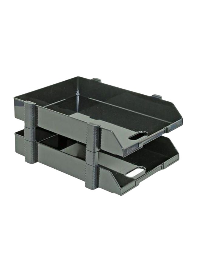 Elsoon 2-Tire Book Tray Black