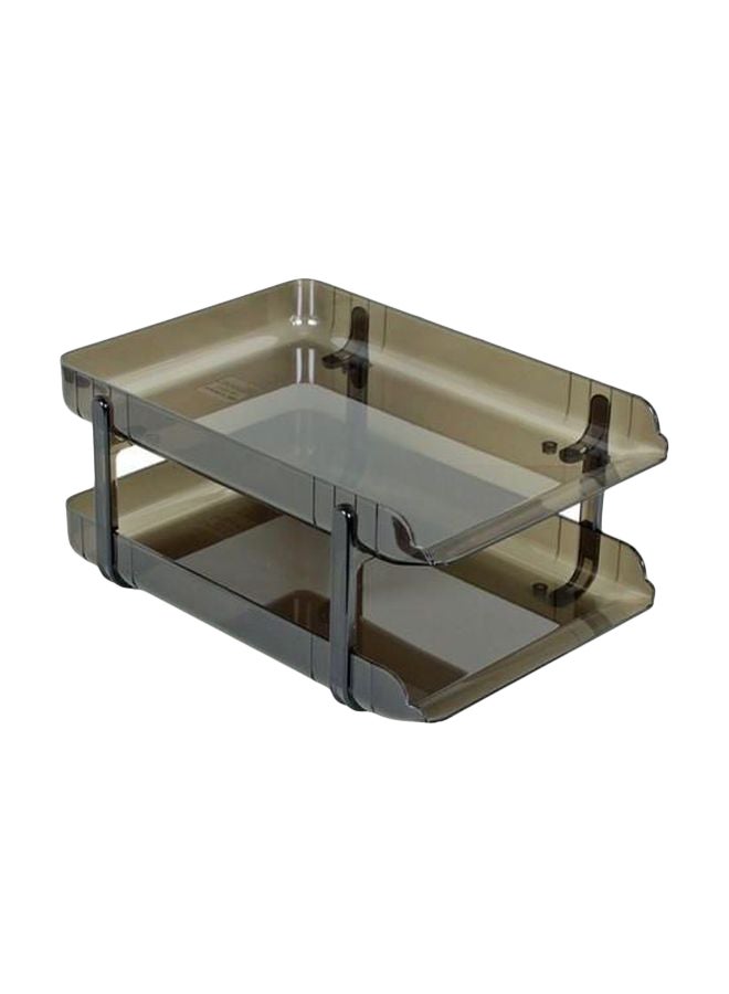 Elsoon 2-Tire Mini Book Tray Grey