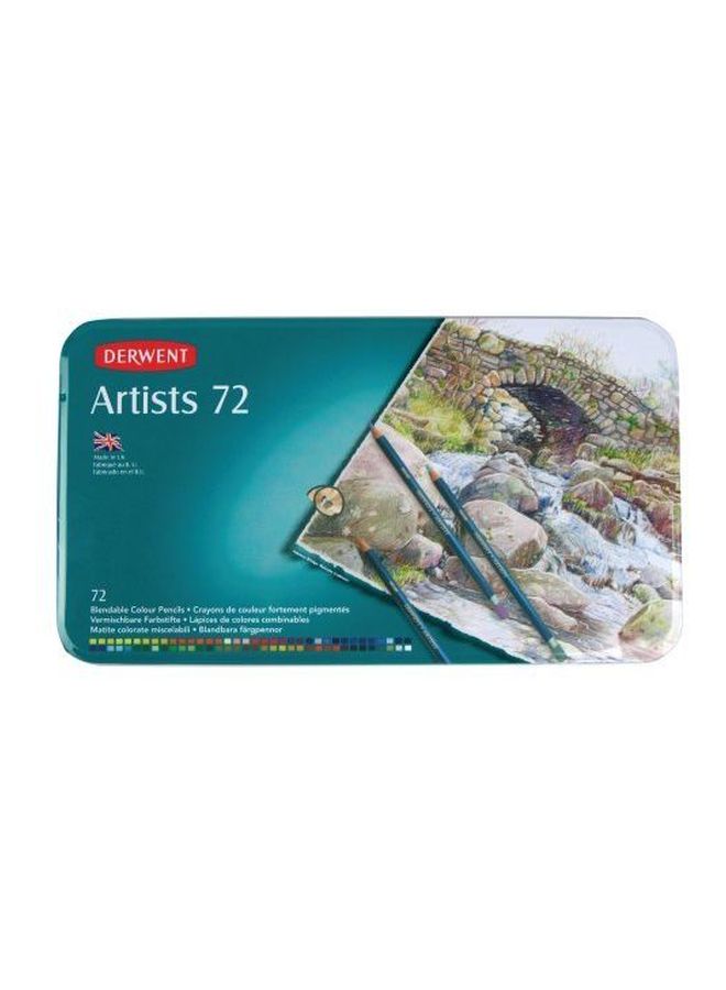 Artists 72 Colour Wooden Pencils Set Multicolour