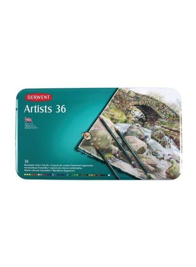 Artists 36 Colour Pencils Multicolour