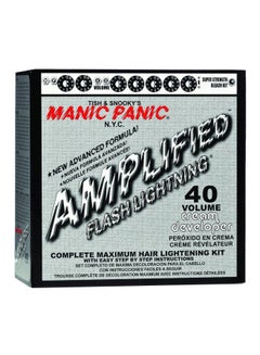 Amplified 40 Volume Cream Developer Hair Bleach Kit Flash Lightning 118ml