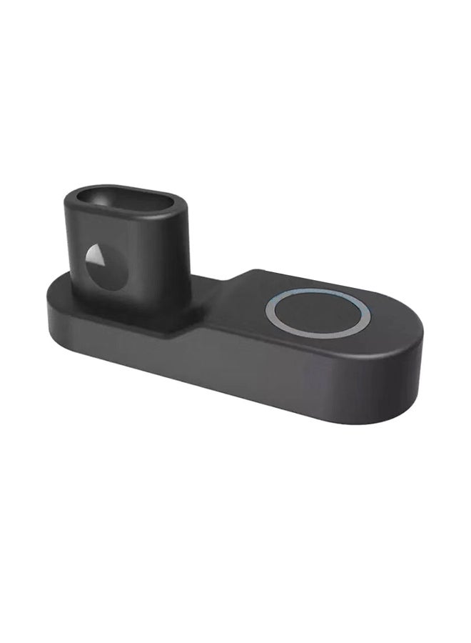 MARGOUN 4-In-1 Wireless Charger Charging Stand Dock Station For Apple Watch Series 3 Aluminum/Apple iPhone XS Max/Apple AirPods Black - Image 1