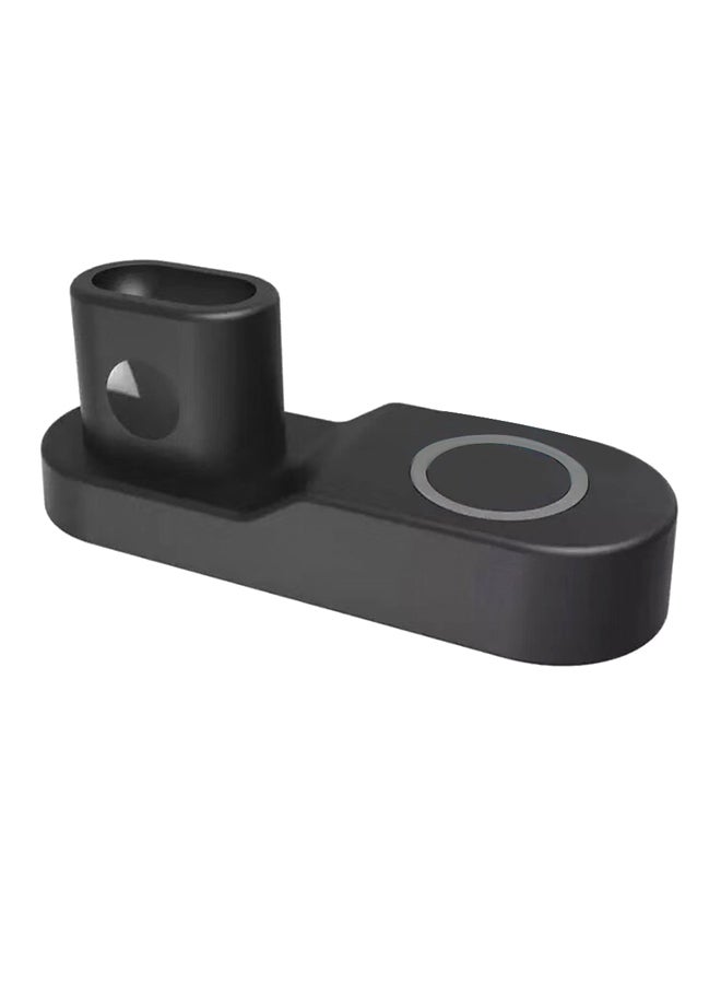 MARGOUN - 4-In-1 Wireless Charging Dock Station For Apple Watch Series 4/Apple iPhone XS Max/Apple AirPods Black - Image 1