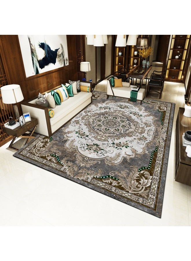 GOOTOY Printed Floor Carpet Polypropylene Grey/Beige/Brown 200x140cm 