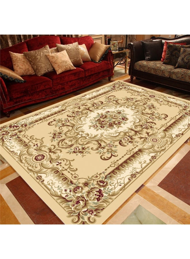 سجادة أرضية مزينة بطبعة بيج / بني 140x200سم