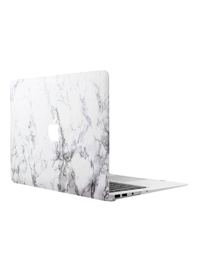 Rubberized Hard Case For Apple MacBook Air 13-Inch A1369/A1466 White/Grey 