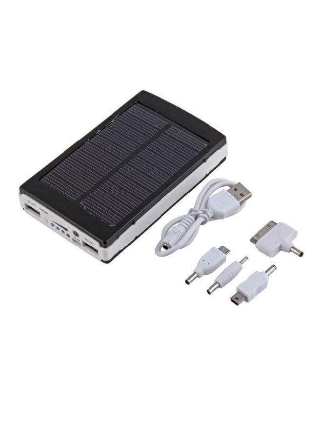 10000.0 mAh Solar Power Bank Black/White