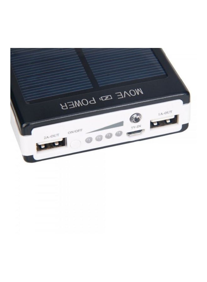 10000.0 mAh Solar Power Bank Black/White