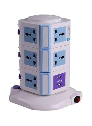 محول مقبس طاقة متعدد الوظائف أبيض/ أزرق/ أرجواني - v1552169436/N21753353A_1