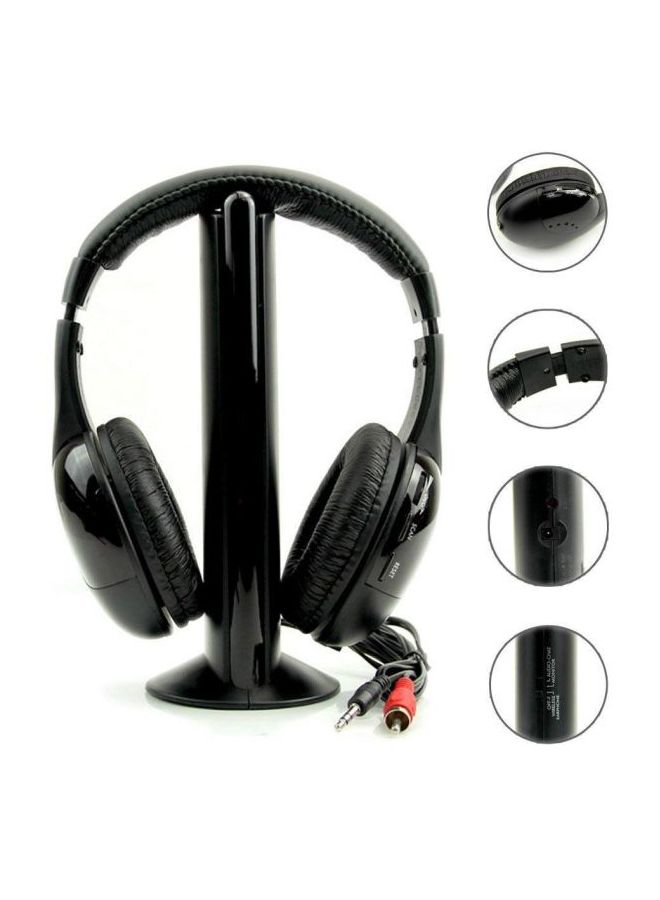 MH2001 5 In 1 Over-Ear Bluetooth Headphones With Mic Black - Image 2