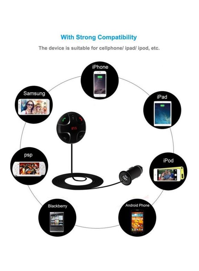 مشغل Mp3 بجهاز إرسال FM للسيارة يعمل بتقنية البلوتوث مع شاحن USB - Image 3