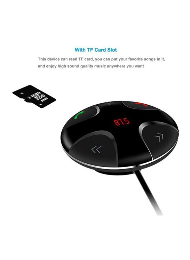 مشغل Mp3 بجهاز إرسال FM للسيارة يعمل بتقنية البلوتوث مع شاحن USB - Image 4