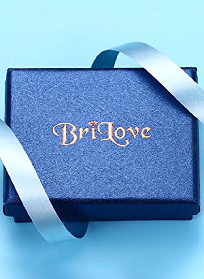 BriLove Brass  Crystal Vintage Inspired Crystal Floral Scroll Statement Bib Necklace - Image 4