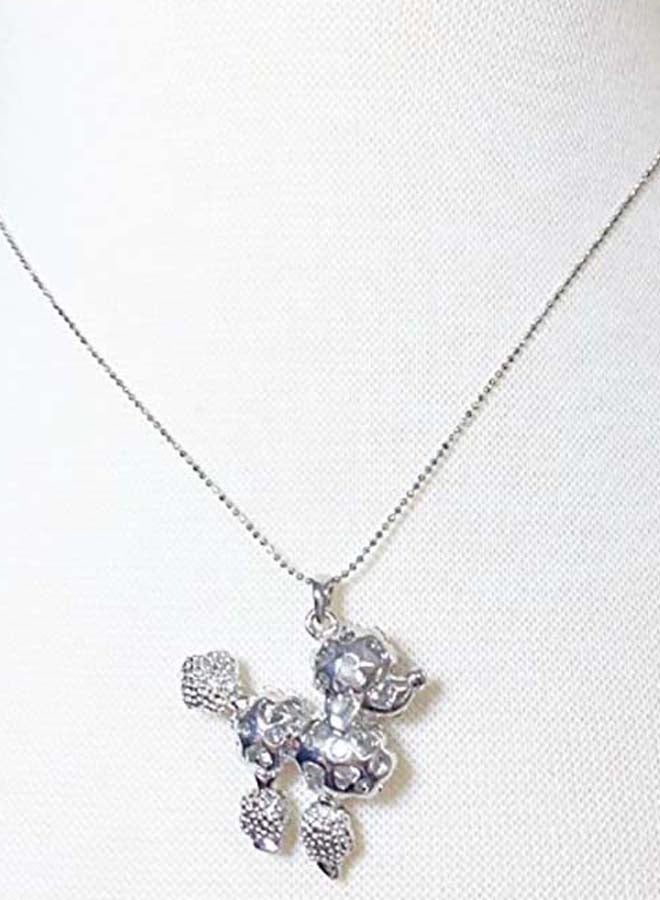 Gypsy Jewels - Brass  Moving Legs Glitzy Posh Poodle Pendant Necklace - Image 1