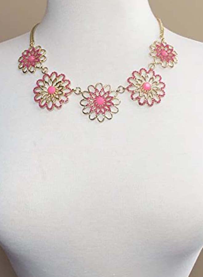 Gypsy Jewels Alloy  Daisy Outline Flower Cluster Jewellery Set  - Image 3