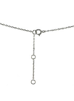 Hoops & Loops Sterling Silver Zircon Solitaire Tiny Pendant Necklace  - Image 2