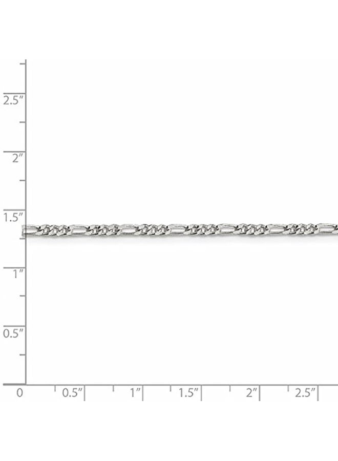 Jewels By Lux Sterling Silver Figaro Chain Necklace  - Image 3