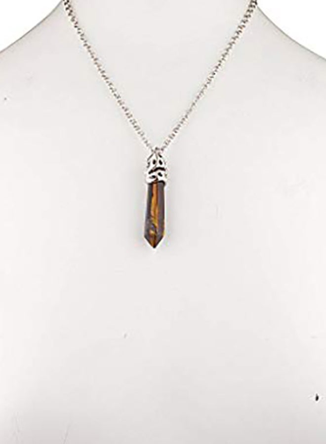 Lux Accessories Brass  Agate Chakra Spiritual Protection Amulet Pendant Necklace  - Image 2