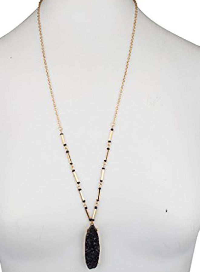 Lux Accessories - Brass  Dragon Pendant Necklace - Image 1