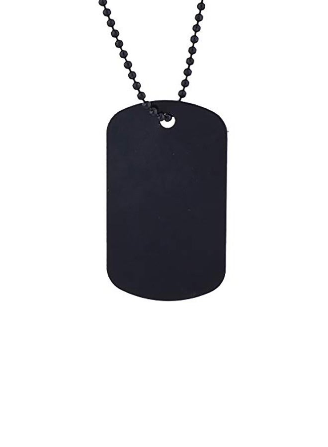 Lux Accessories - Brass  Couple Name Plate Tag Pendant Necklace - Image 1