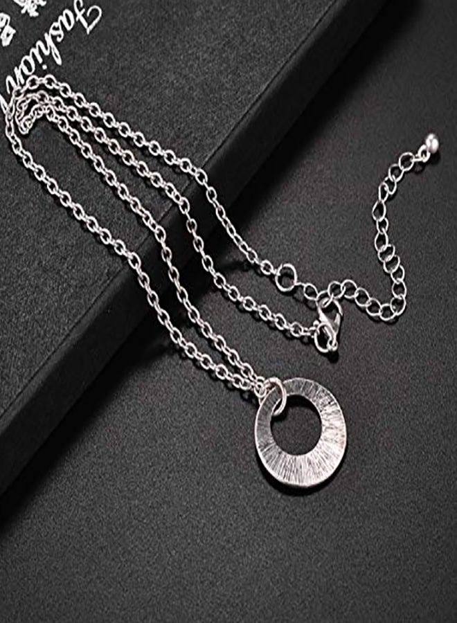 Lux Accessories Brass  What Goes Around Comes Around Pendant Necklace - Image 3