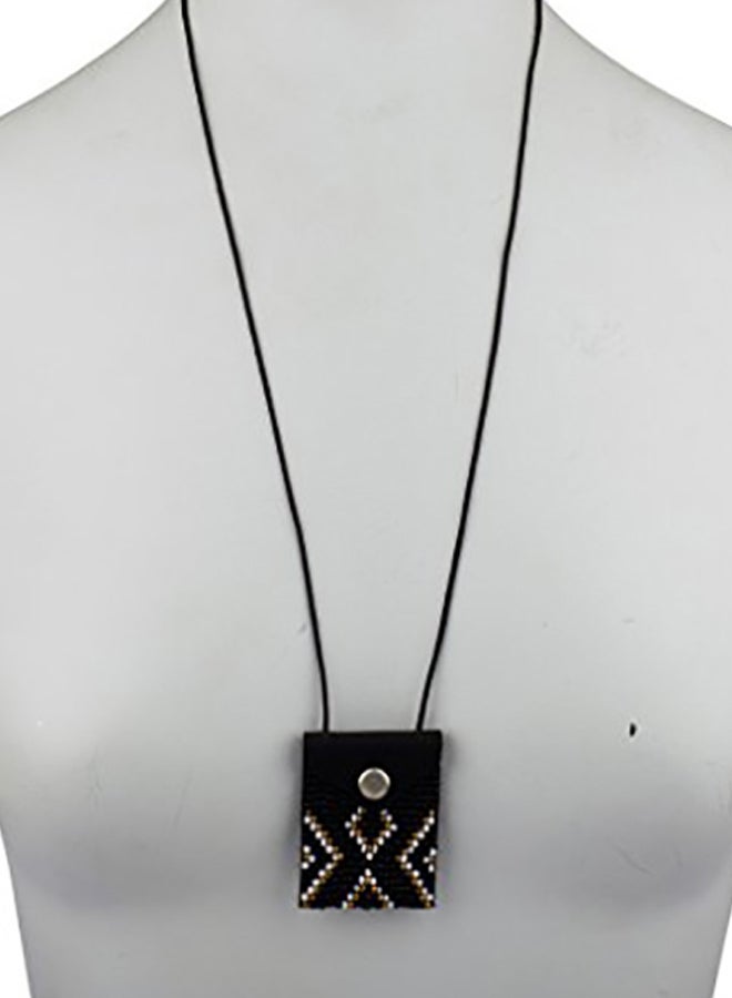 Lux Accessories Brass Party Pouch Pendant Necklace  - Image 2