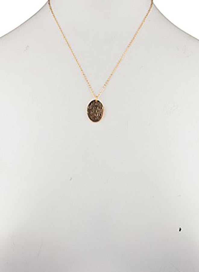 Lux Accessories Brass Be The Change You Wish To See In The World Pendant Necklace - Image 2