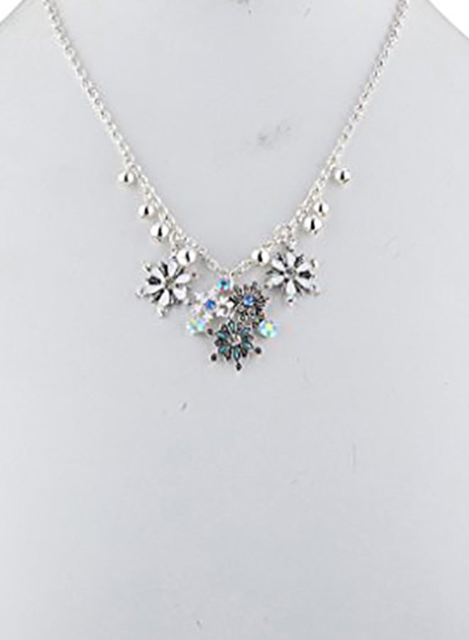 Lux Accessories Brass  Christmas Snowflake Bib Necklace  - Image 2