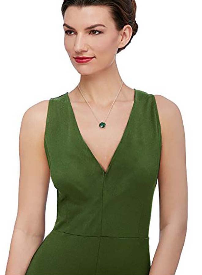 ROSS-SIMONS Sterling Silver  Emerald  Pendant Necklace - Image 2