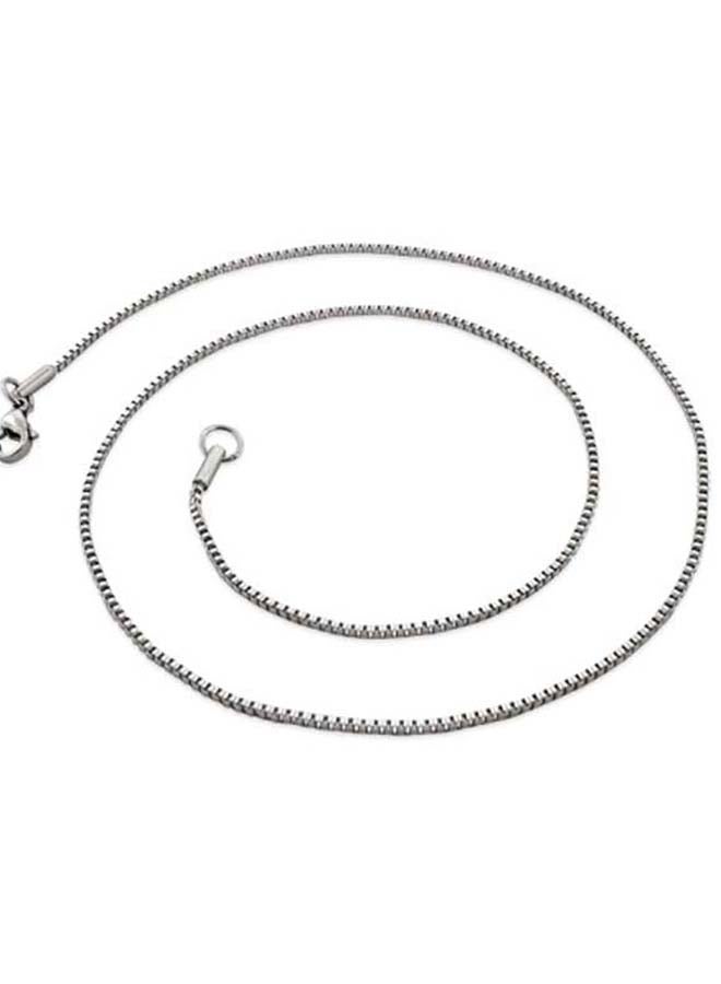 SilverCloseOut Stainless Steel Box Chain Necklace - Image 2