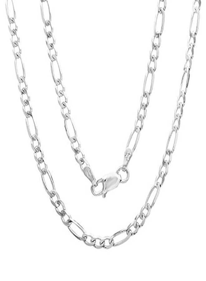 Verona Jewelers Sterling Silver Figaro Link Chain Necklace  - Image 2