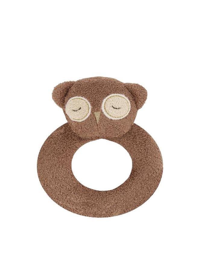 Angel Dear Owl Shaped Ring Rattle  - Image 1