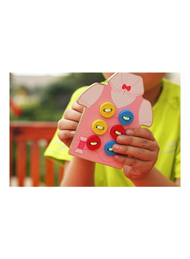 BabyPrice Wooden Sewing On Buttons Board Toy  - Image 2