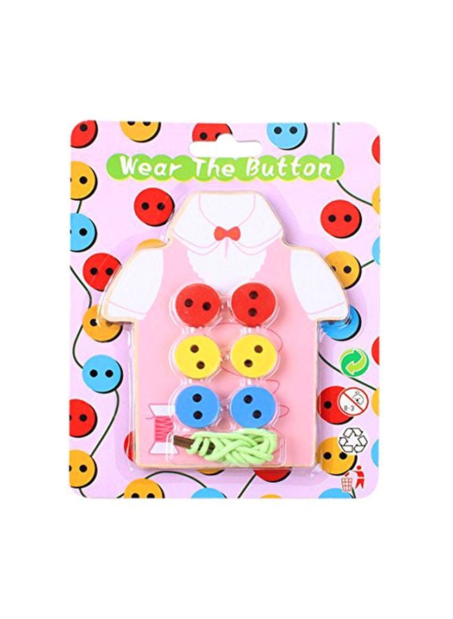 BabyPrice Wooden Sewing On Buttons Board Toy  - Image 1