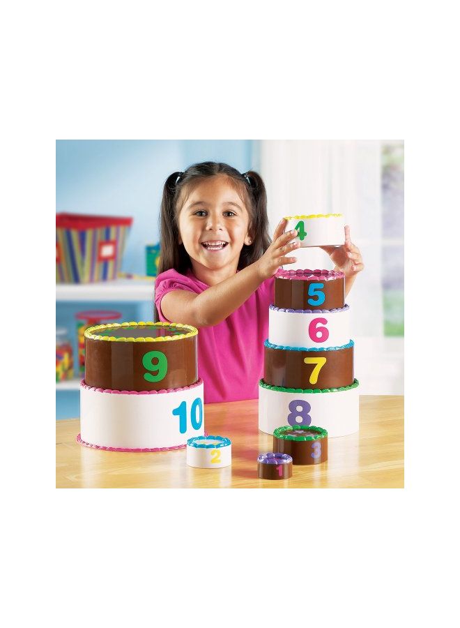 Learning Resources 10-Piece Stack And Count Layer Cake LER7312 - Image 2