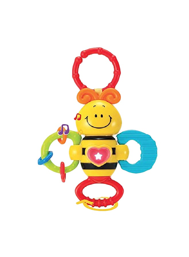 KiddoLab Twist Rattle Musical Bee Light-Up Toy And Teething Ring  - Image 1
