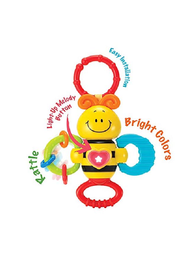 KiddoLab Twist Rattle Musical Bee Light-Up Toy And Teething Ring  - Image 2