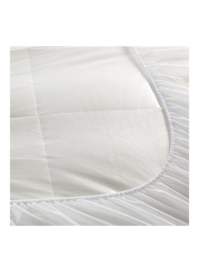 REGAL IN HOUSE Two Layers Microfiber Mattress Topper 7 cm With Rubber Frame Microfiber White 200x140cm  - Image 3