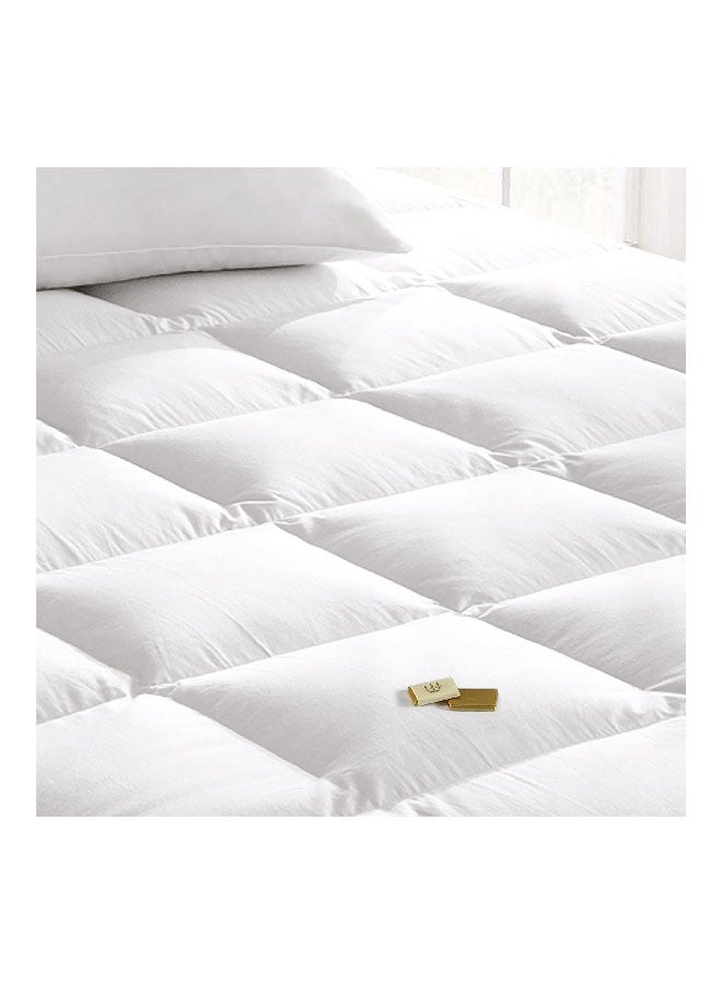 REGAL IN HOUSE One Layer Microfiber Mattress Topper 8 cm With Rubber Corner Edges Microfiber White 200x150cm  - Image 4