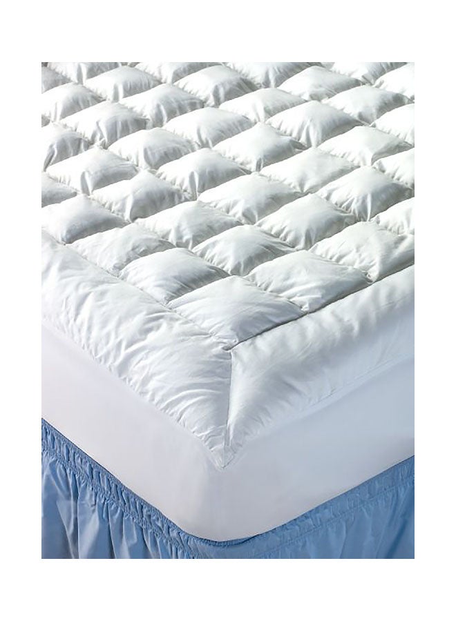 REGAL IN HOUSE One Layer Microfiber Mattress Topper 8 cm With Rubber Corner Edges Microfiber White 200x120cm  - Image 2