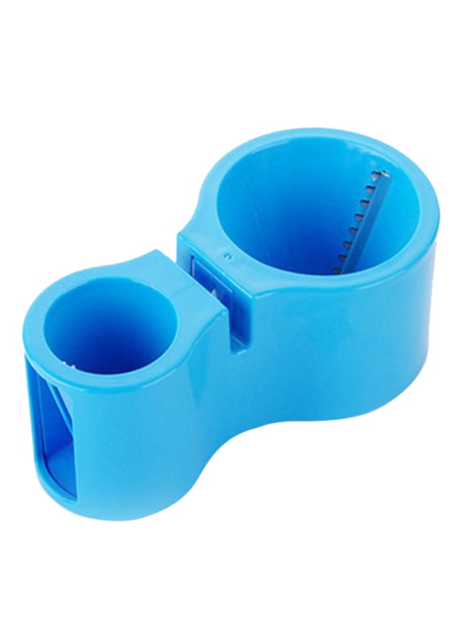 Generic Spiral Double-Head Grater Cutter With Knife Sharpener Blue 16x8cm 