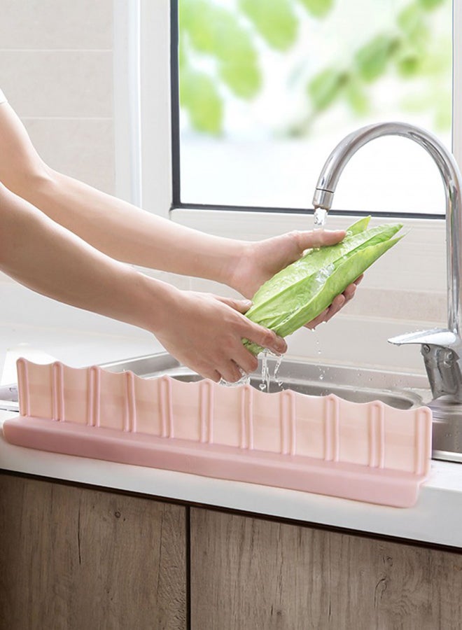 Sink Splash Water Barrier Baffle Pink 49.2x5.5centimeter - Image 2